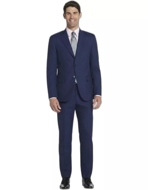 JoS. A. Bank Men's Reserve Collection Tailored Fit Shadow Stripe Suit, Blue, 46 Long