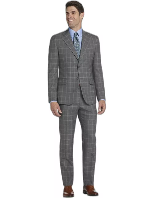 JoS. A. Bank Men's Reserve Collection Tailored Fit Suit, Grey, 46 Regular