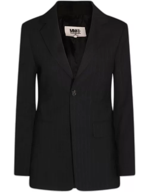 MM6 Maison Margiela Black Viscose Blend Blazer