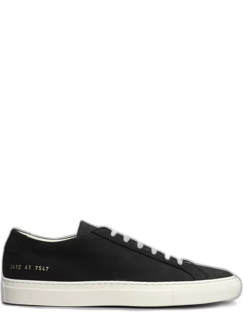 Common Projects Contrast Achilles Sneakers In Black Suede