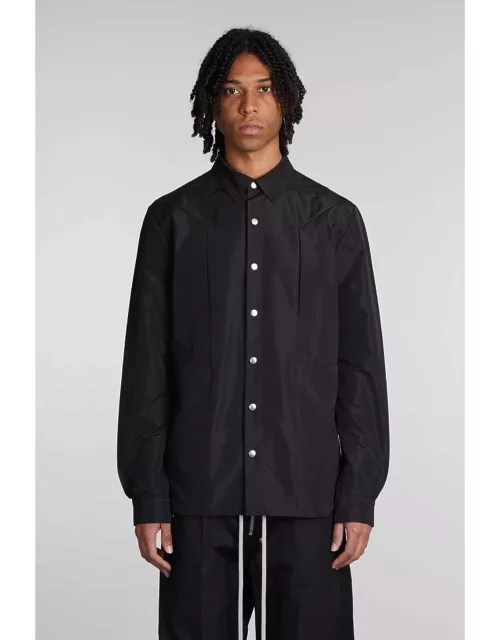 Rick Owens Fog Pocket Casual Jacket In Black Polyester