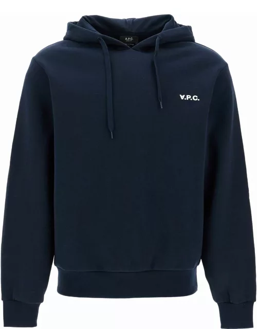 A. P.C. hooded sweatshirt with flocked