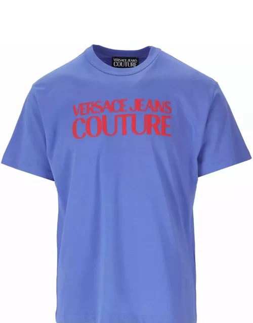 Versace Jeans Couture Periwinkle T-shirt With Logo