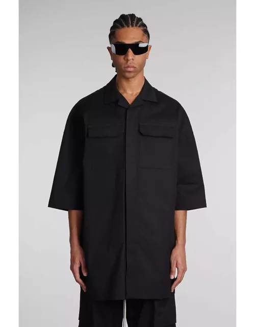 Rick Owens Magnum Tommy Shirt In Black Cotton