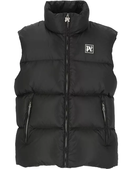 Palm Angels Padded And Quilter Sleeveless Jacket