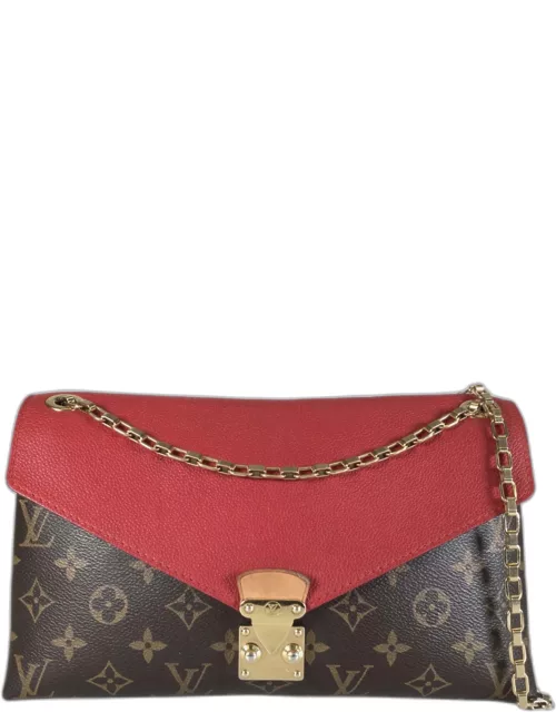 Louis Vuitton Red Monogram Canvas and Leather Pallas Chain Shoulder Bag