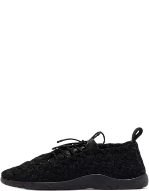 Bottega Veneta Black Woven Fabric Elasticated Intrecciato Sneaker