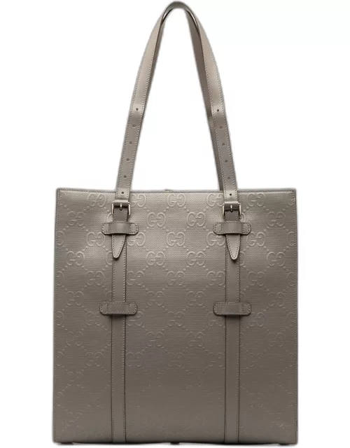 Gucci GG Embossed Leather Vertical Tote