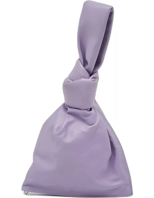 Bottega Veneta Purple Leather BV Twist Clutch Bag