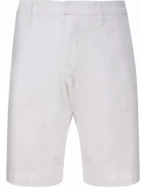 Fay White Stretch Cotton Short