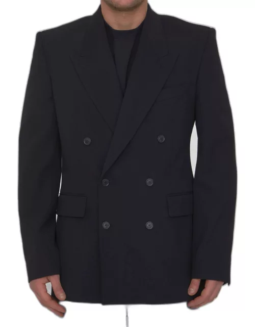 Balenciaga Double-breasted Blazer With Peaked Rever