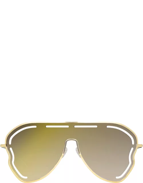 Gardenia Sunglasses in Mirrored Brown and Gold