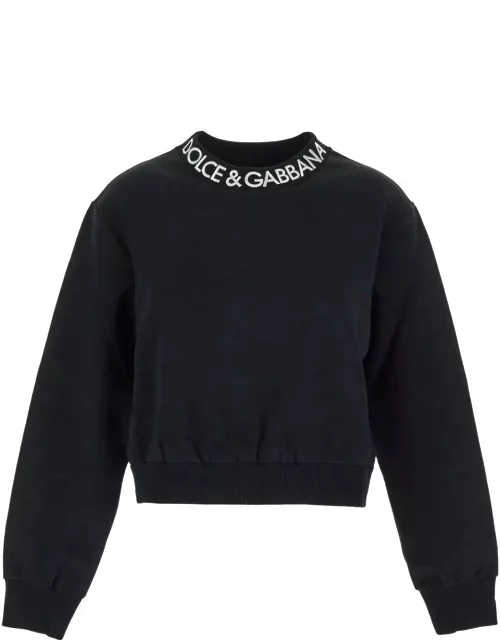 Dolce & Gabbana Logo Embroidered Crewneck Sweatshirt