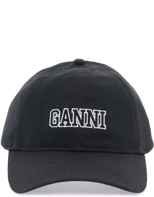 Ganni Black Cotton Hat