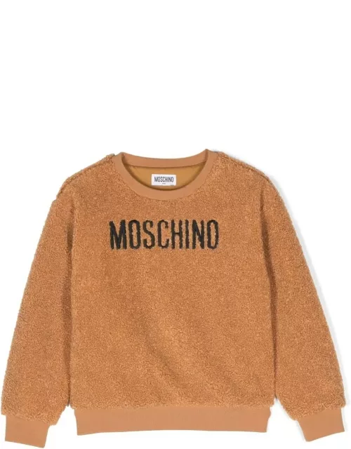 Moschino Teddy Bear Sweatshirt In Caramel Colour