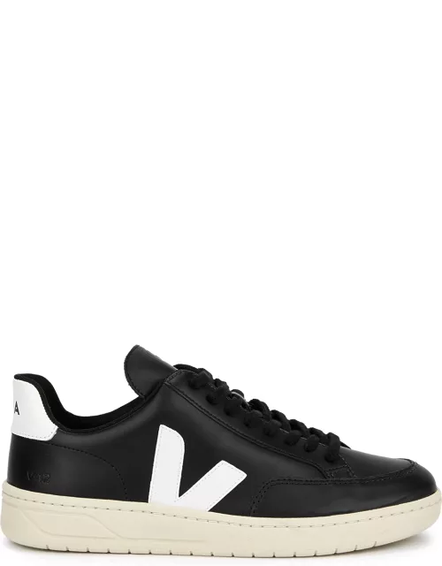 V-12 black leather sneakers