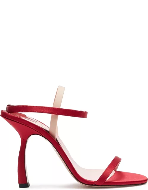 Fantasia 100 red satin-crepe sandals