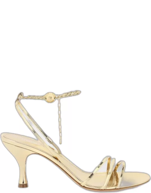 Heeled Sandals FERRAGAMO Woman color Gold