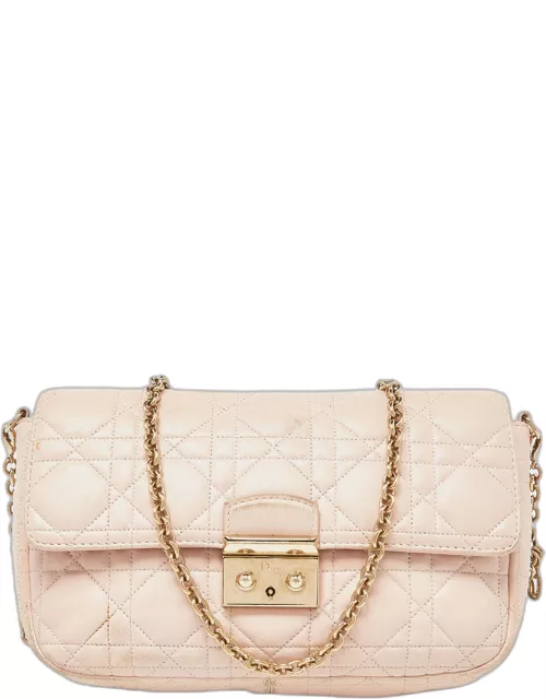 Dior Light Pink Cannage Leather Miss Dior Promenade Chain Clutch