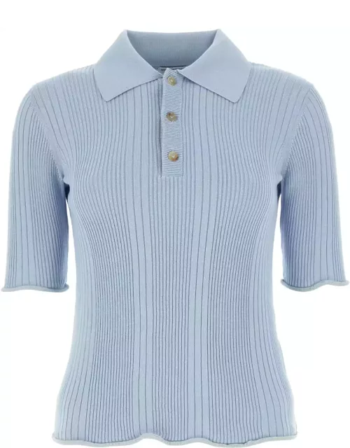 Bottega Veneta Pastel Light-blue Cotton Polo Shirt