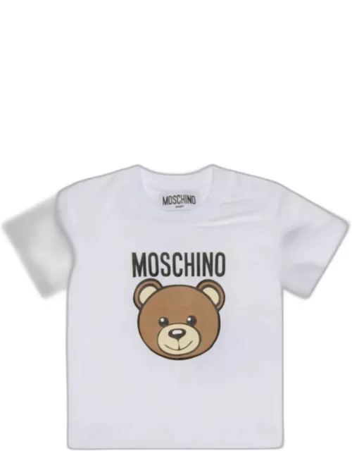 Moschino White Multicolour Cotton T-shirt