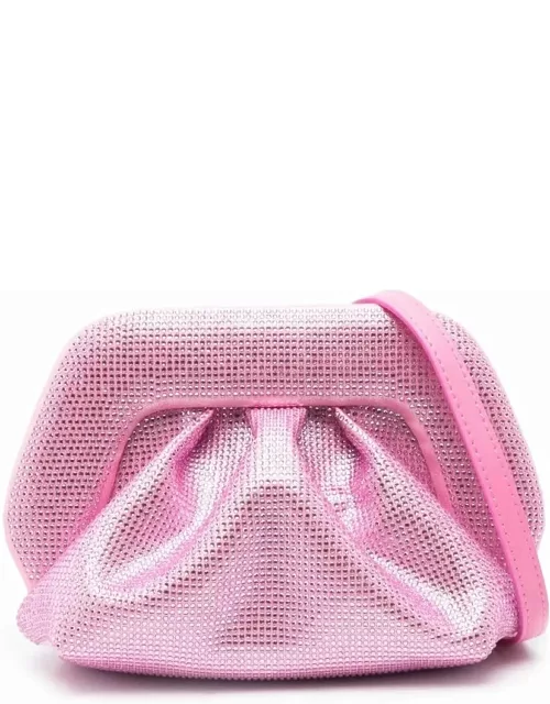 THEMOIRè Pink Gea Rhinestone Clutch Bag