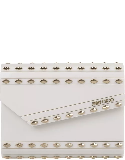Jimmy Choo Milk Candy Clutch Bag With Golden Stud
