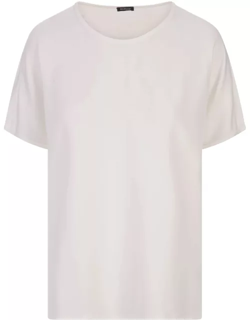 Kiton White Silk T-shirt