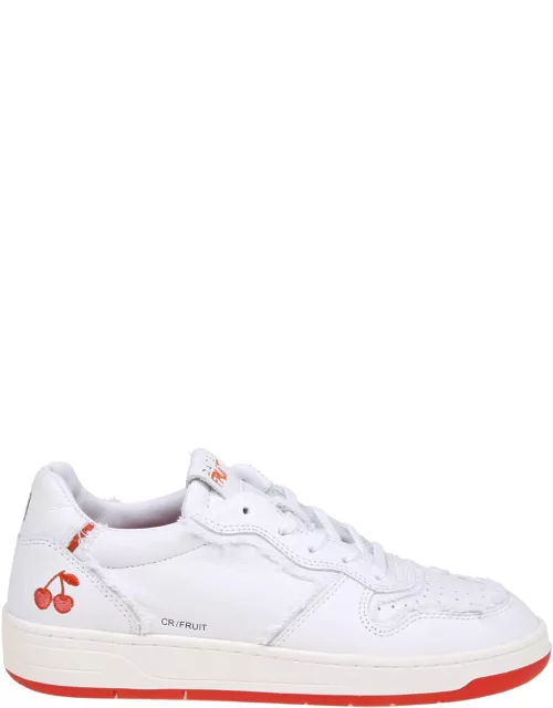 D. A.T. E. Court Sneakers In White Leather