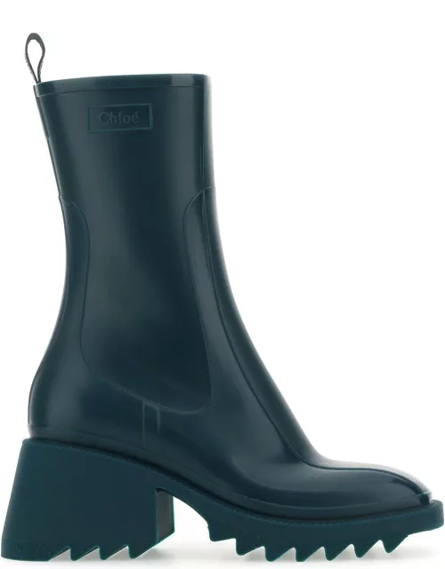 Chloé Bottle Green Rubber Ankle Boot