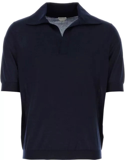 Bottega Veneta Midnight Blue Cashmere Polo Shirt