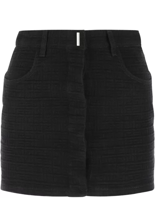 Givenchy Black Denim Mini Skirt
