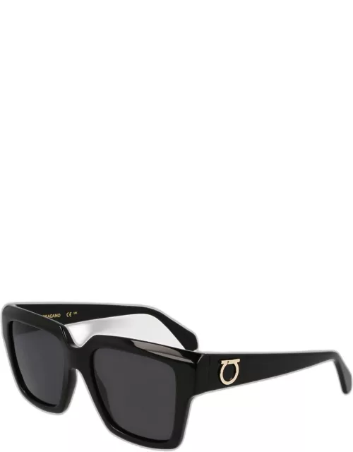 Gancini Acetate Square Sunglasse