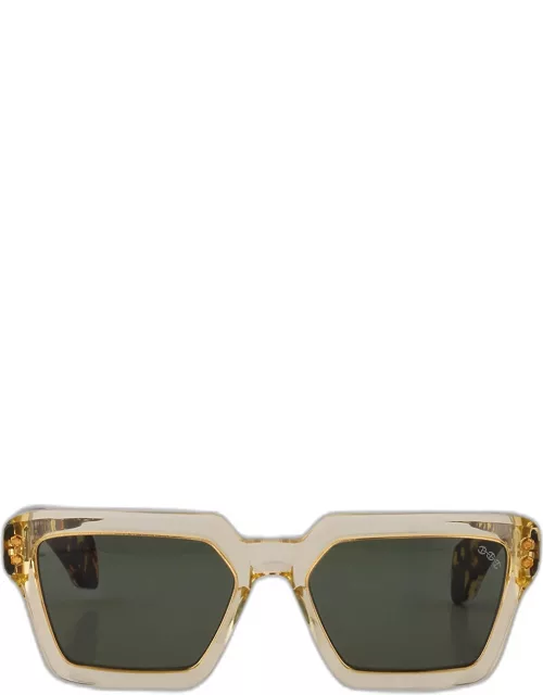 Wheat Crystal Acetate Butterfly Sunglasse