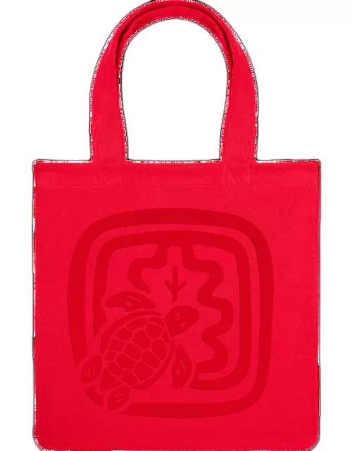 Women Organic Cotton Beach Bag- Vilebrequin X Ines De La Fressange - Beach Bag - Boudoir - Red