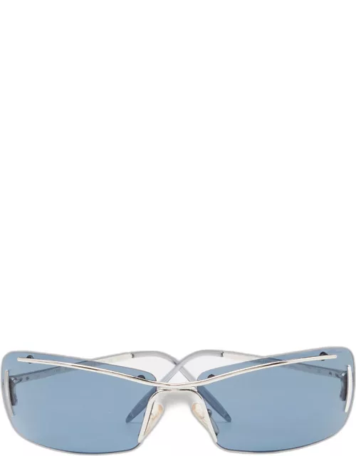 Valentino Silver Tone/Blue 5164/S Rectangle Rimless Sunglasse