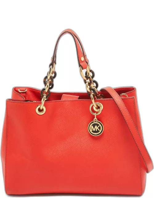 MICHAEL Michael Kors Red Leather Large Cynthia Tote
