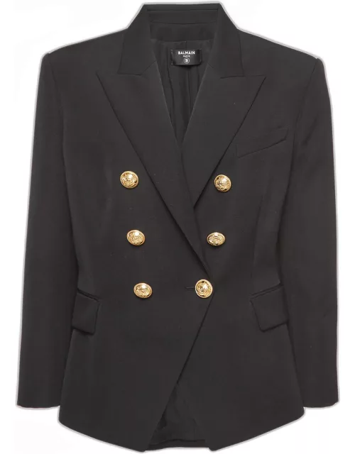 Balmain Black Wool Double-Breasted Jacket
