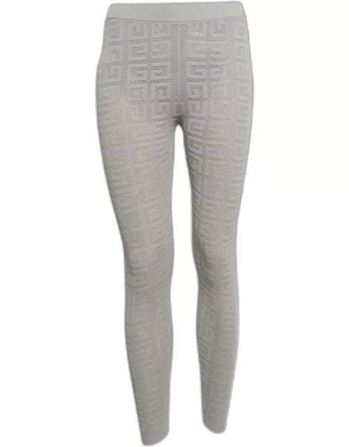 Givenchy Grey Patterned Knit Leggings