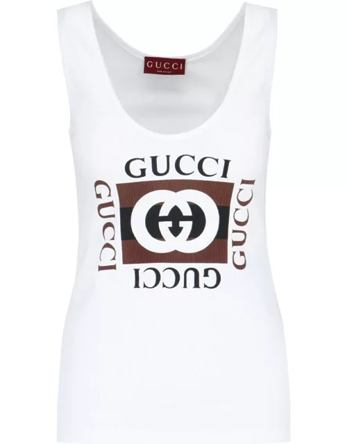 Gucci Logo Print Tank Top