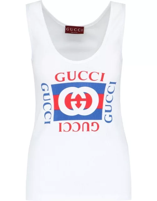 Gucci Logo Print Tank Top