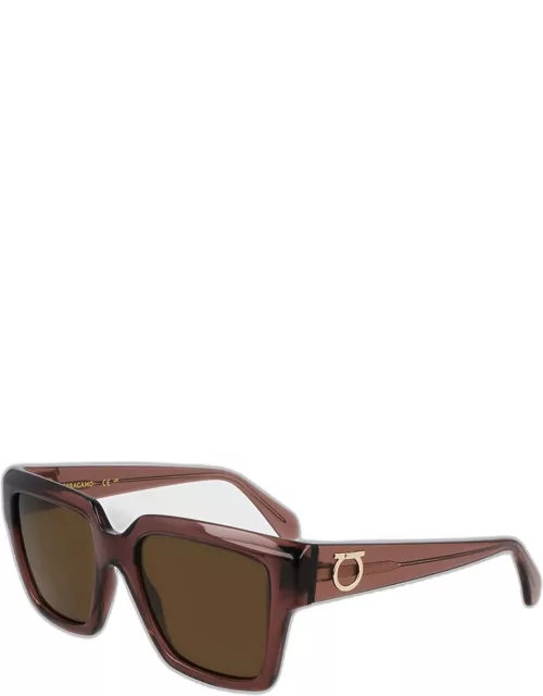 Gancini Acetate Square Sunglasse