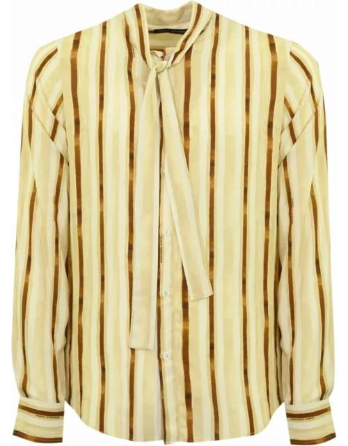 Daniele Alessandrini Striped Viscose Shirt