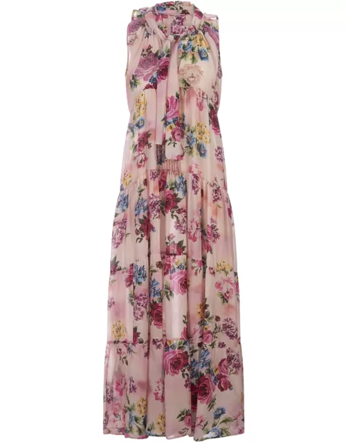 Anjuna Pink Ludovica Long Dress With Print