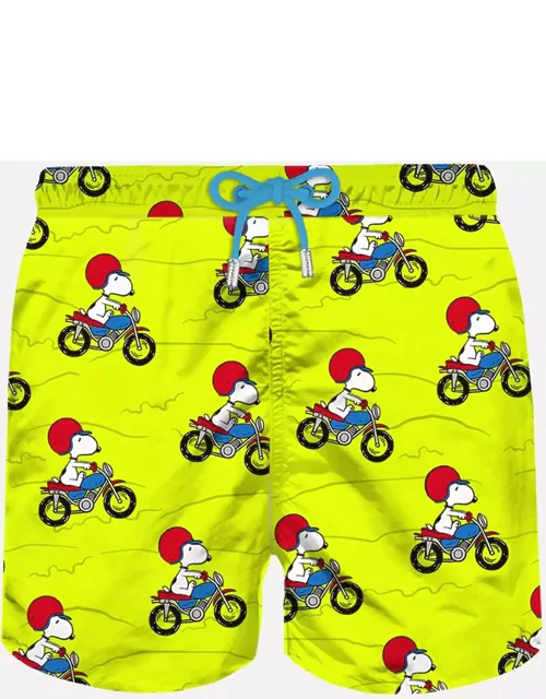MC2 Saint Barth Man Light Fabric Swim Shorts With Snoopy Print Peanuts® Special Edition