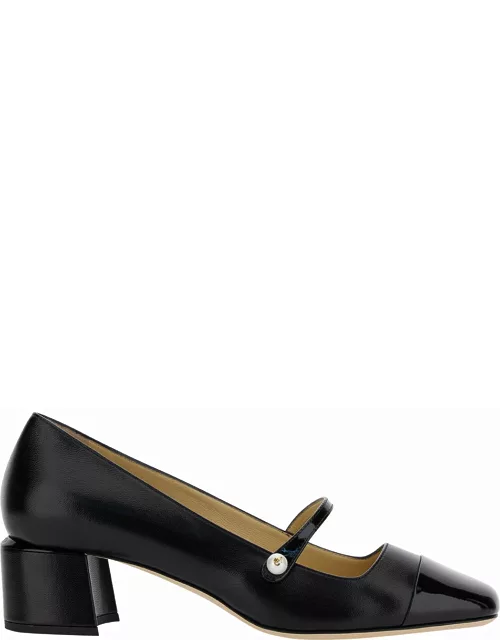 Jimmy Choo elisa 45 Black Pumps With Pearl Detail In Patent Leather Woman