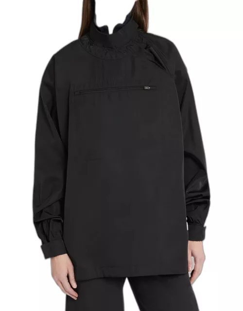 Mingus Stand-Collar Taffeta Jacket