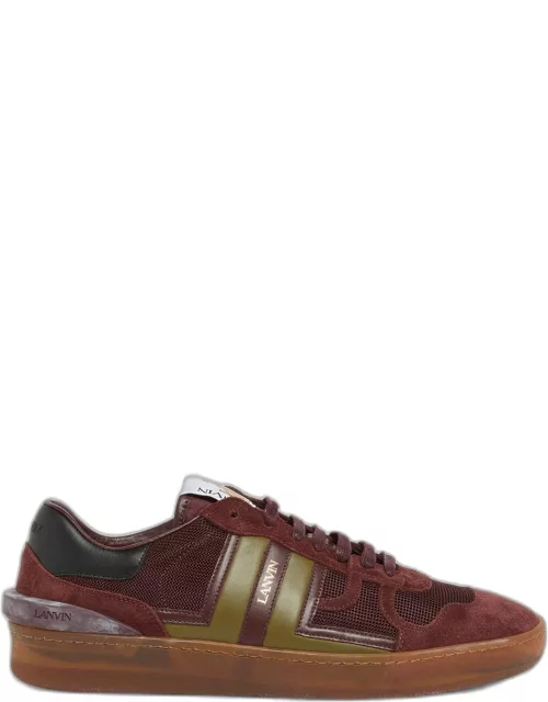 Men's Clay Mix-Leather Low-Top Sneaker