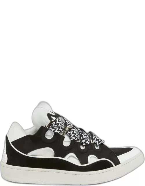Men's Leather Low-Top Curb Sneaker
