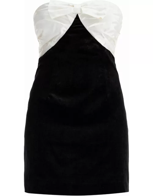 ALESSANDRA RICH velvet mini dress with bow accent